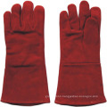 Red Color Cow Split High Quality Welding Work Glove